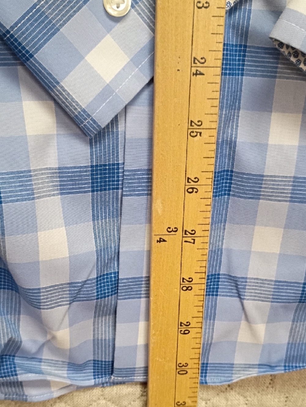 Egara XXL Slim Fit Button-Up Shirt in Blue and White Microprint LOT OF 2 SHIRTS - Picture 9 of 10